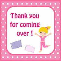 Pyjama party theme Thank you cards
